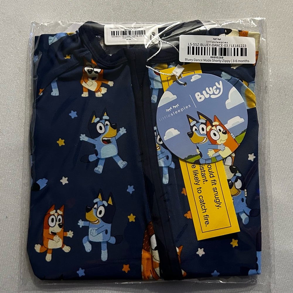 3-6 Little Sleepies Bluey Shorty NIB